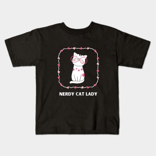 Nerdy cat lady. Kids T-Shirt